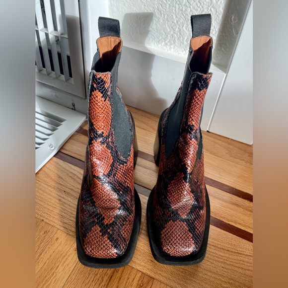 GANNI Snake Embossed Boots - Picture 4 of 6